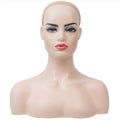 Realistic Female Caucasian Mannequin Head with Shoulders