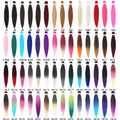 1 PACK Pre Stretched Ombre Color Synthetic Hair Braids Crochet Hair Extensions