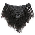 Brazilian Afro Kinky Curly Clip In Human Hair Extensions for Black Women 8Pcs/Set