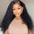 Cheap Kinky Curly Human Hair T Part Lace Wigs