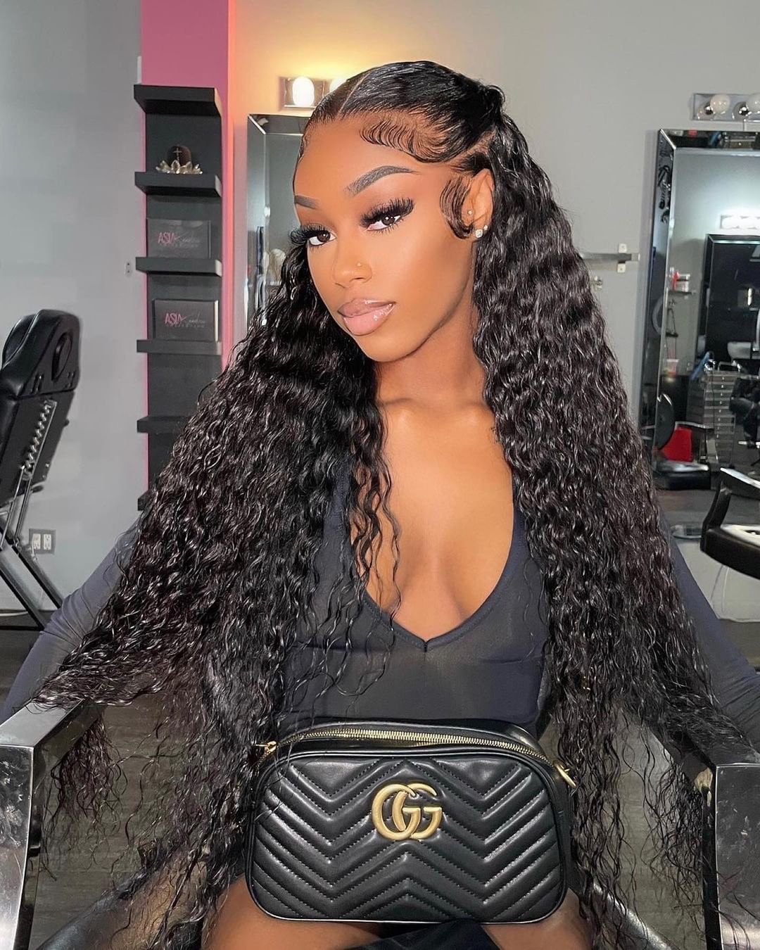 Cheap Water Wave Human Hair T Part Lace Wigs